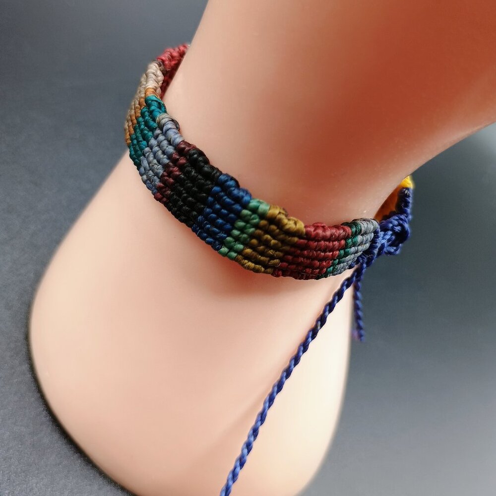 Woven Macram Thread Bracelet Peruvian Crafts Cusc… - image 4